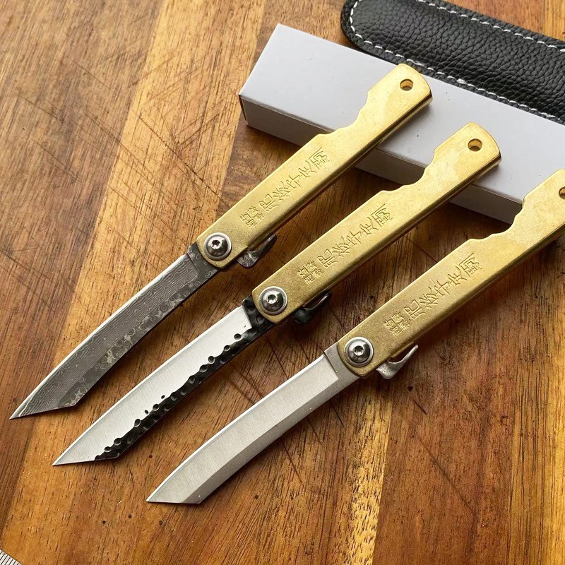 Woodworking In Japanese - Higonokami-mes, Japans Damascus-staal, wikkelmekanisme, zakmes zonder